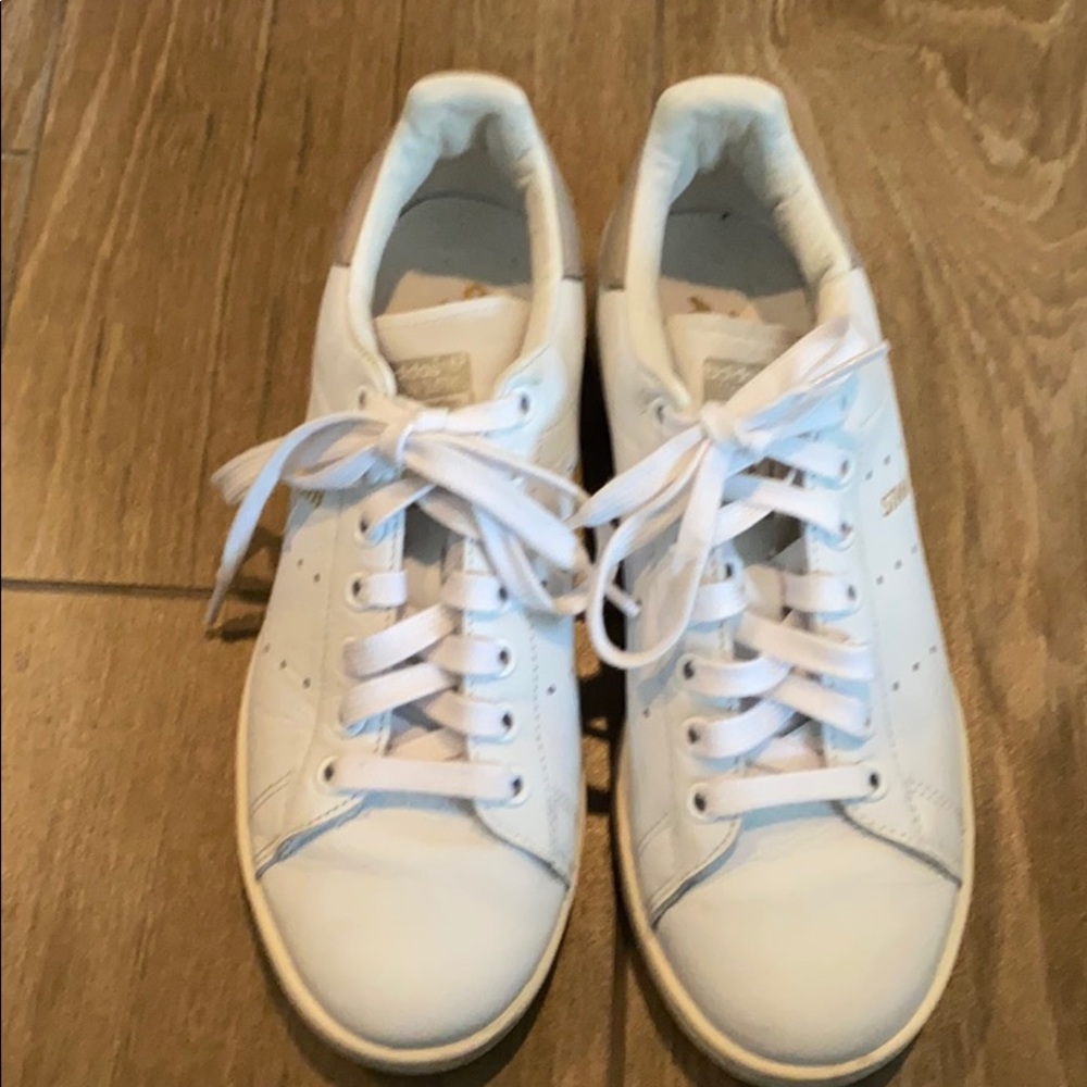 Adidas Originals Stan Smith white gray and gold